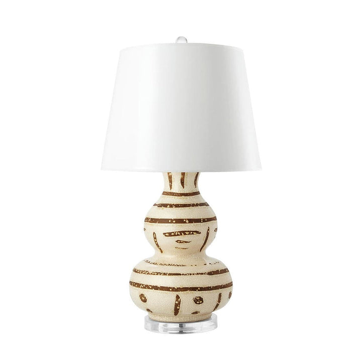 Shino Lamp (Lamp Only) - Ivory and Brown