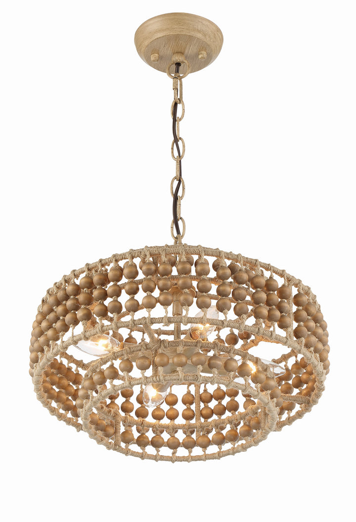 Crystorama Silas 4 Light Burnished Silver Mini Chandelier