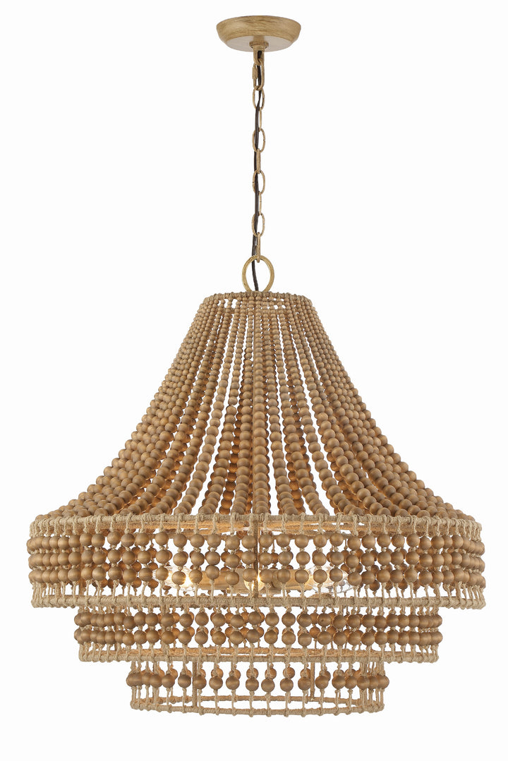 Crystorama Silas 6 Light Burnished Silver Chandelier