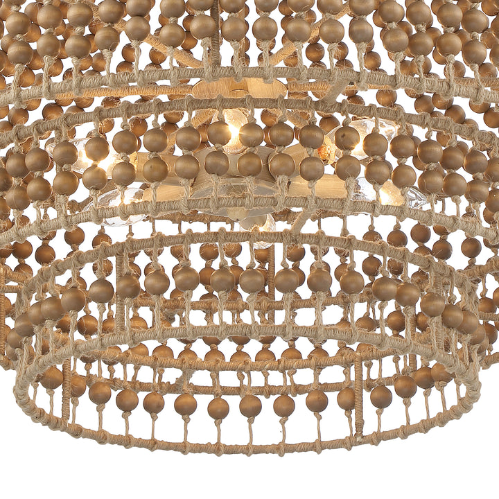 Crystorama Silas 6 Light Burnished Silver Chandelier