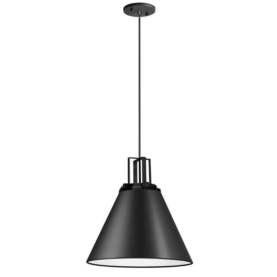 Dainolite 1 Light Incandescent Pendant, Matte Black