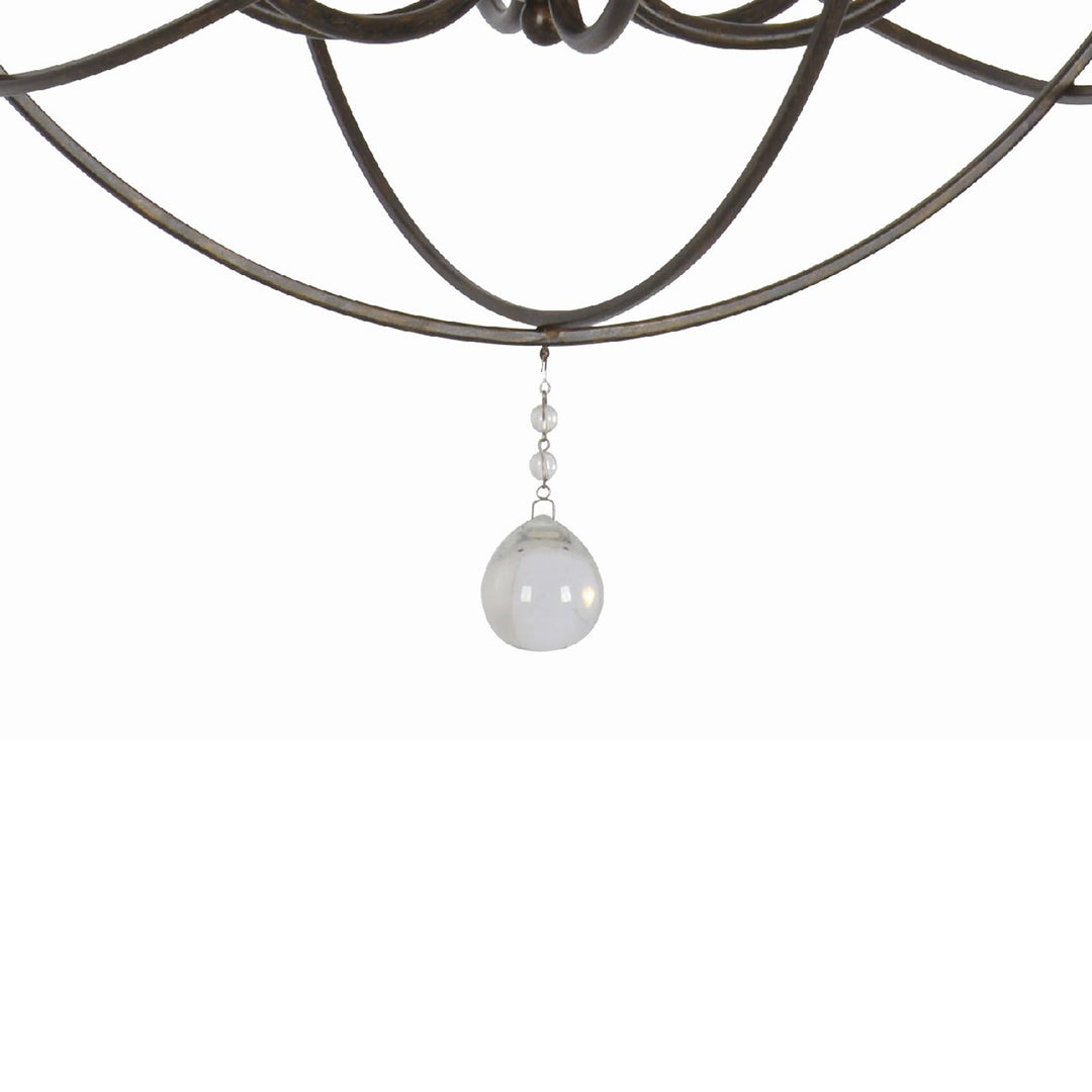 Crystorama Solaris 6 Light English Bronze Sphere Outdoor Pendant