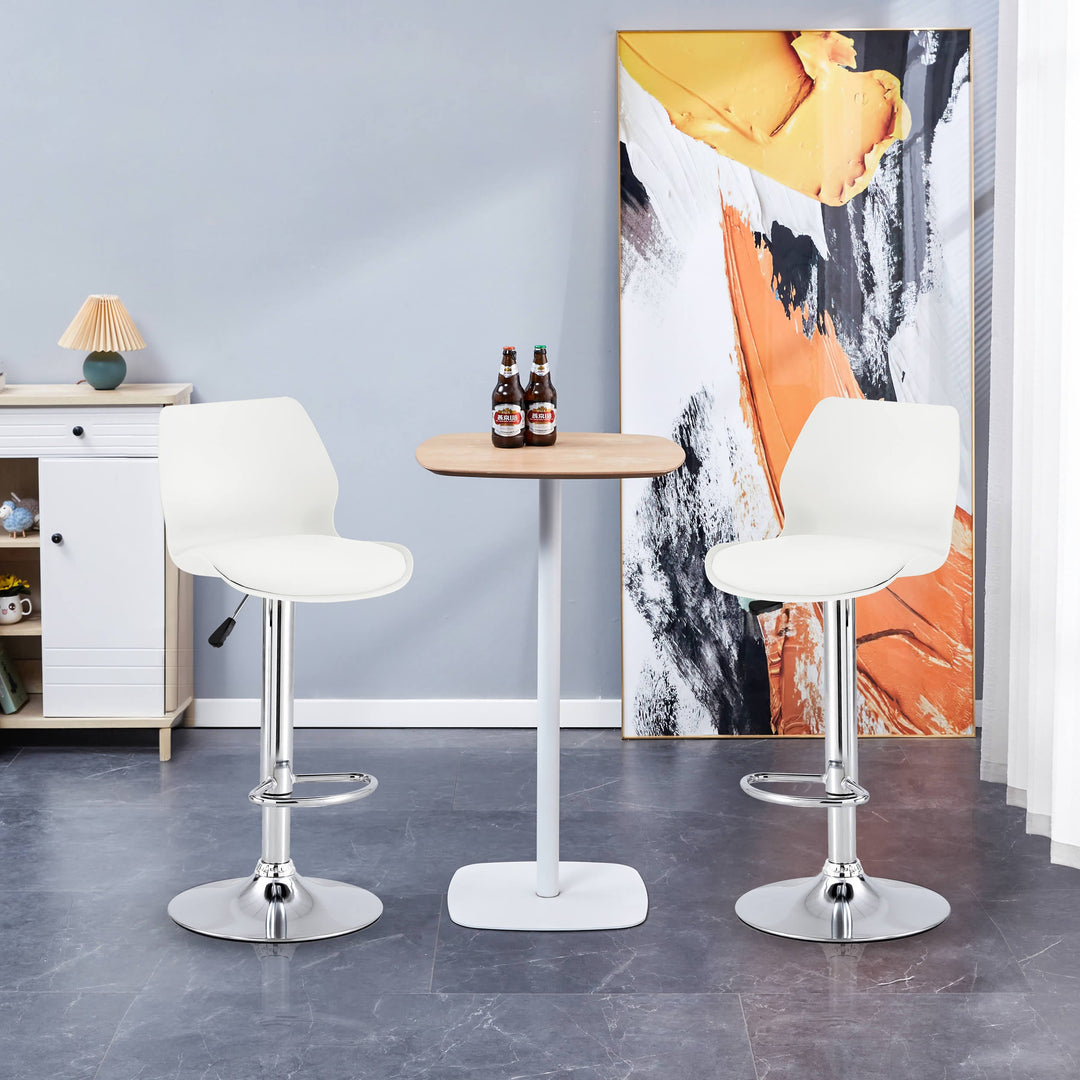 Finesse Decor Celestial Heights Adjustable - Set of Two Stools // White