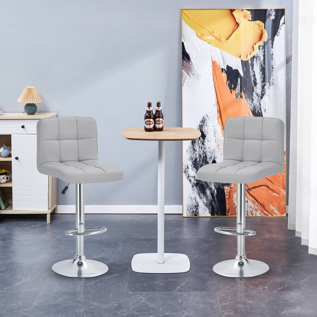 Mirage Chrome Couture Counter - Set of Two Stools // Gray