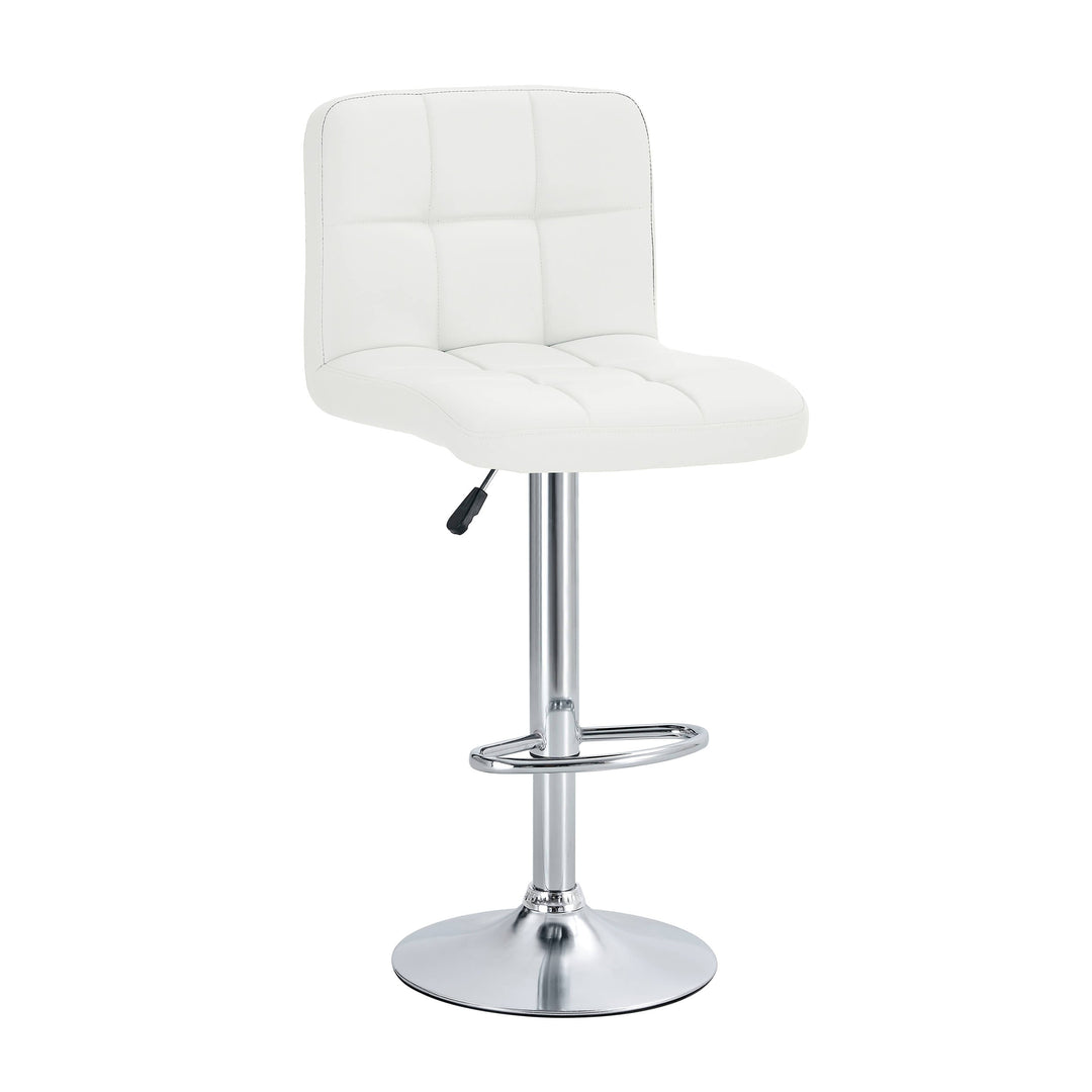 Mirage Chrome Couture Counter - Set of Two Stools // White