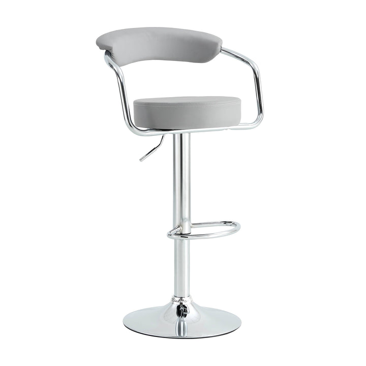 Finesse Decor Radiance Rise Chrome - Set of Two Stools // Gray