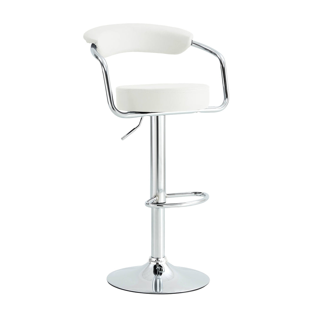 Radiance Rise Chrome - Set of Two Stools // White