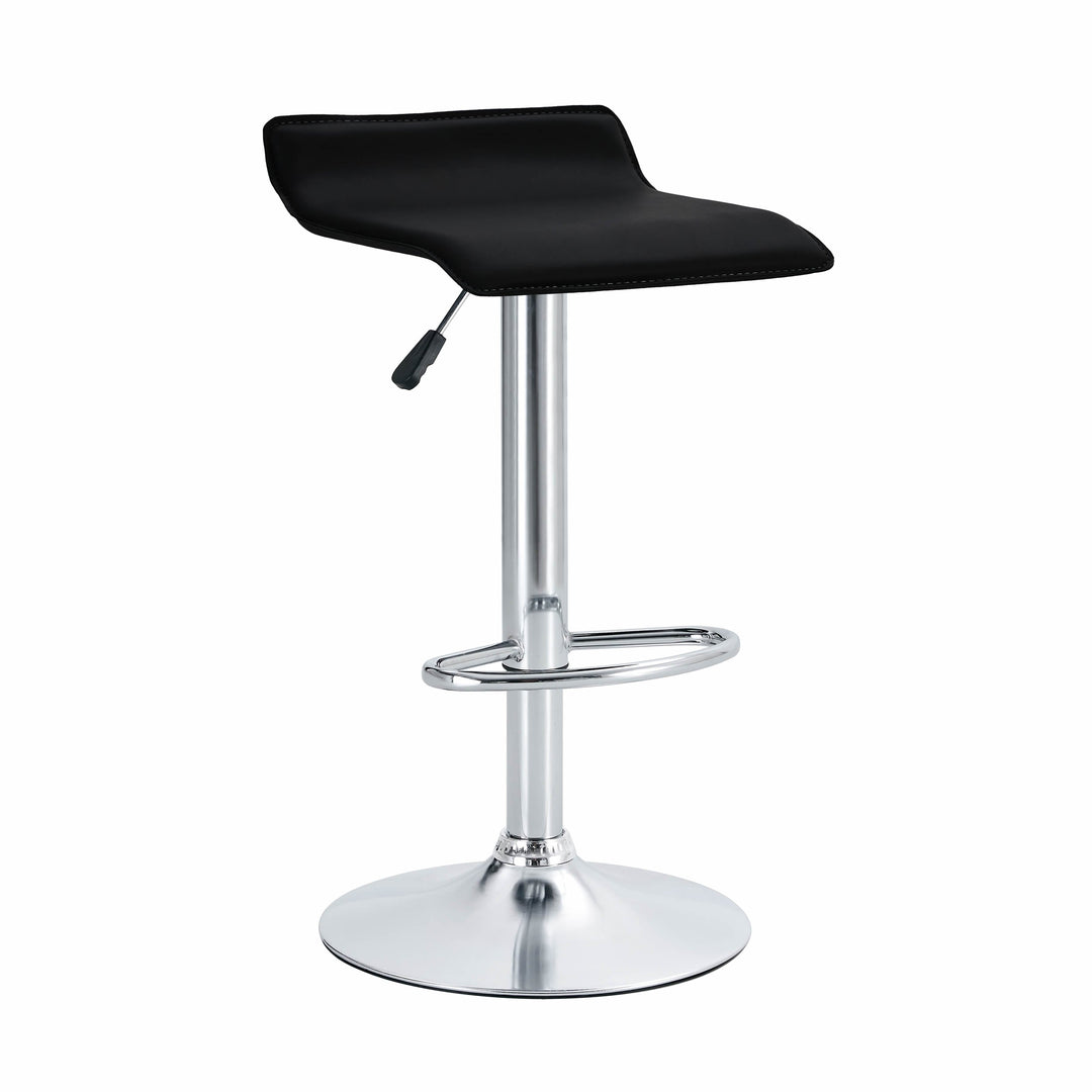 Zenith Chrome Elegance Counter Set of Two Stools // Black