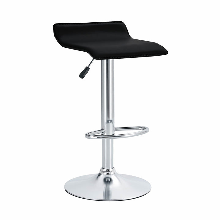 Finesse Decor Zenith Chrome Elegance Counter Set of Two Stools // Black