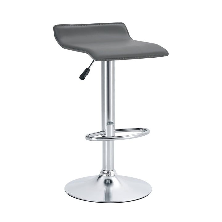 Finesse Decor Zenith Chrome Elegance Counter Set of Two Stools // Gray