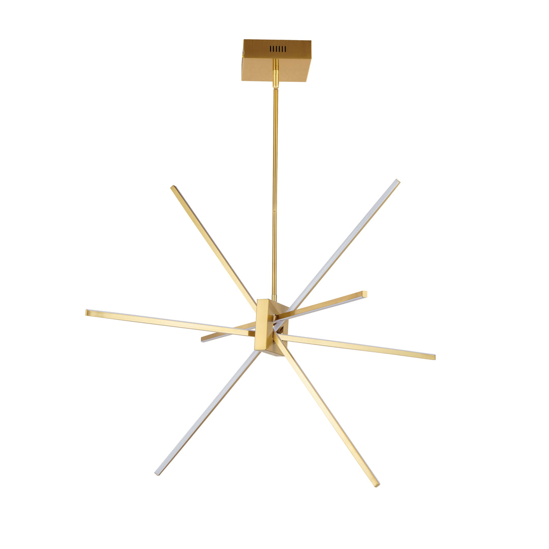 Dainolite 46W LED Aged Brass Pendant with White Acrylic Diffuser