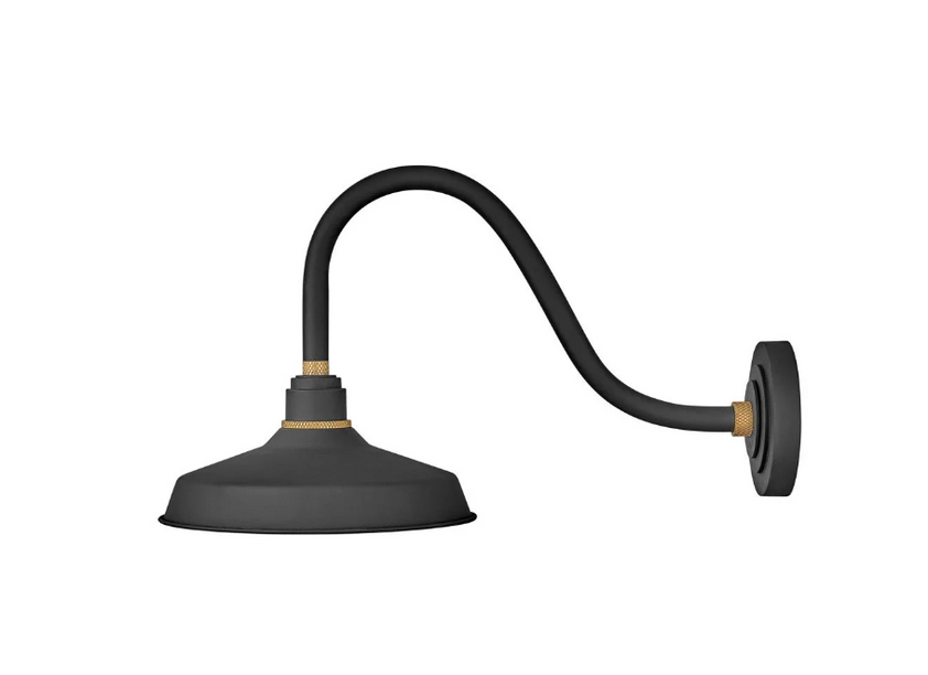 Foundry Classic Medium Gooseneck Barn Light - Black