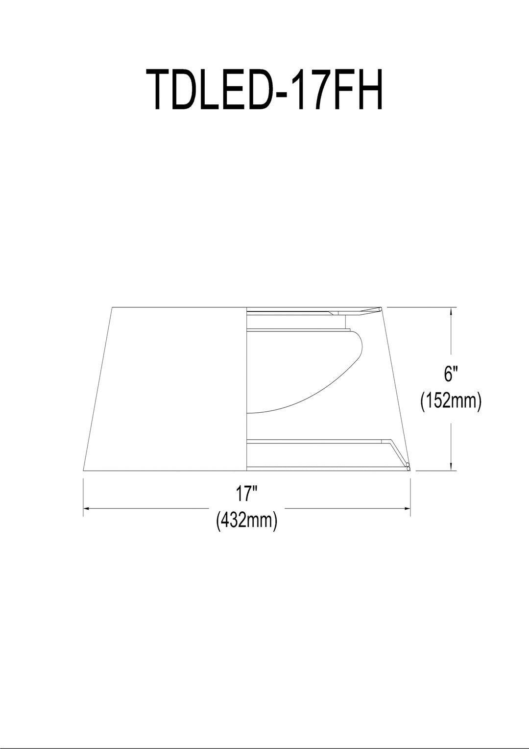 Dainolite LED Flush Mount, Tapered Drum Shade, Black