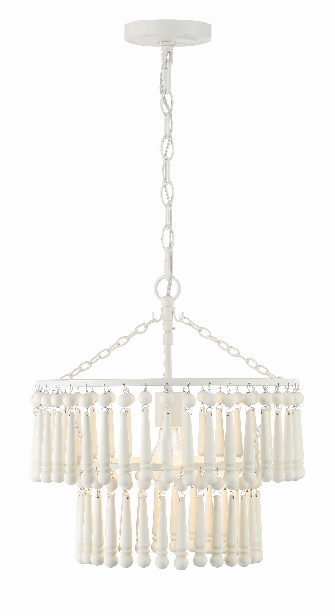 Crystorama Tiana 1 Light Matte White Pendant