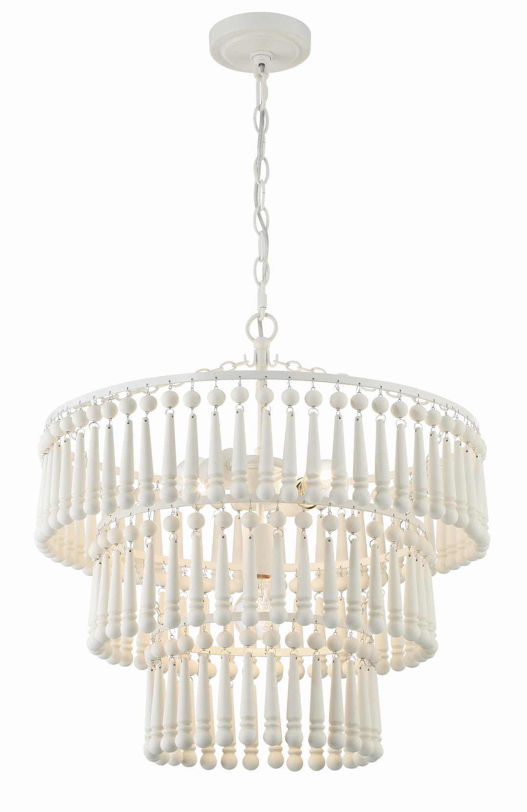 Tiana 3 Light Matte White Chandelier