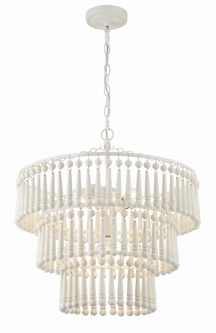 Crystorama Tiana 3 Light Matte White Chandelier