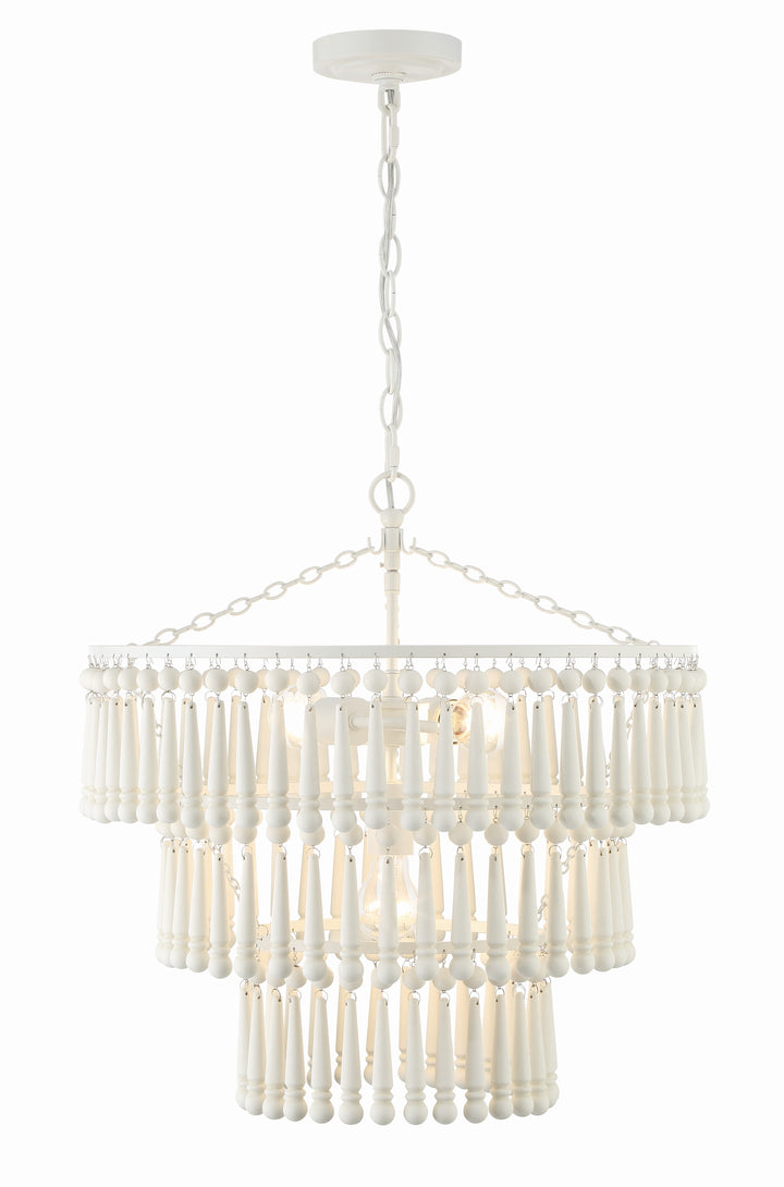 Crystorama Tiana 3 Light Matte White Chandelier