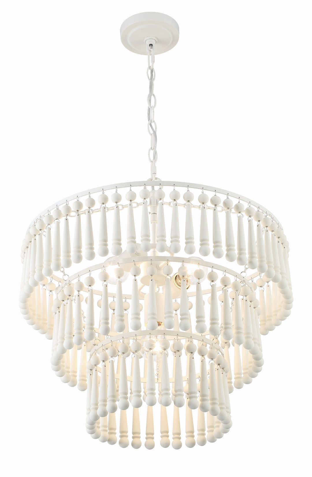 Crystorama Tiana 3 Light Matte White Chandelier