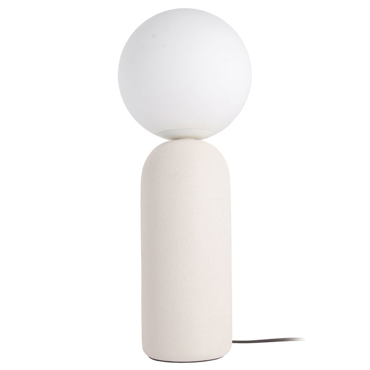 Dainolite 1 Light Incandescent Toria Table Matte White w/ White Glass