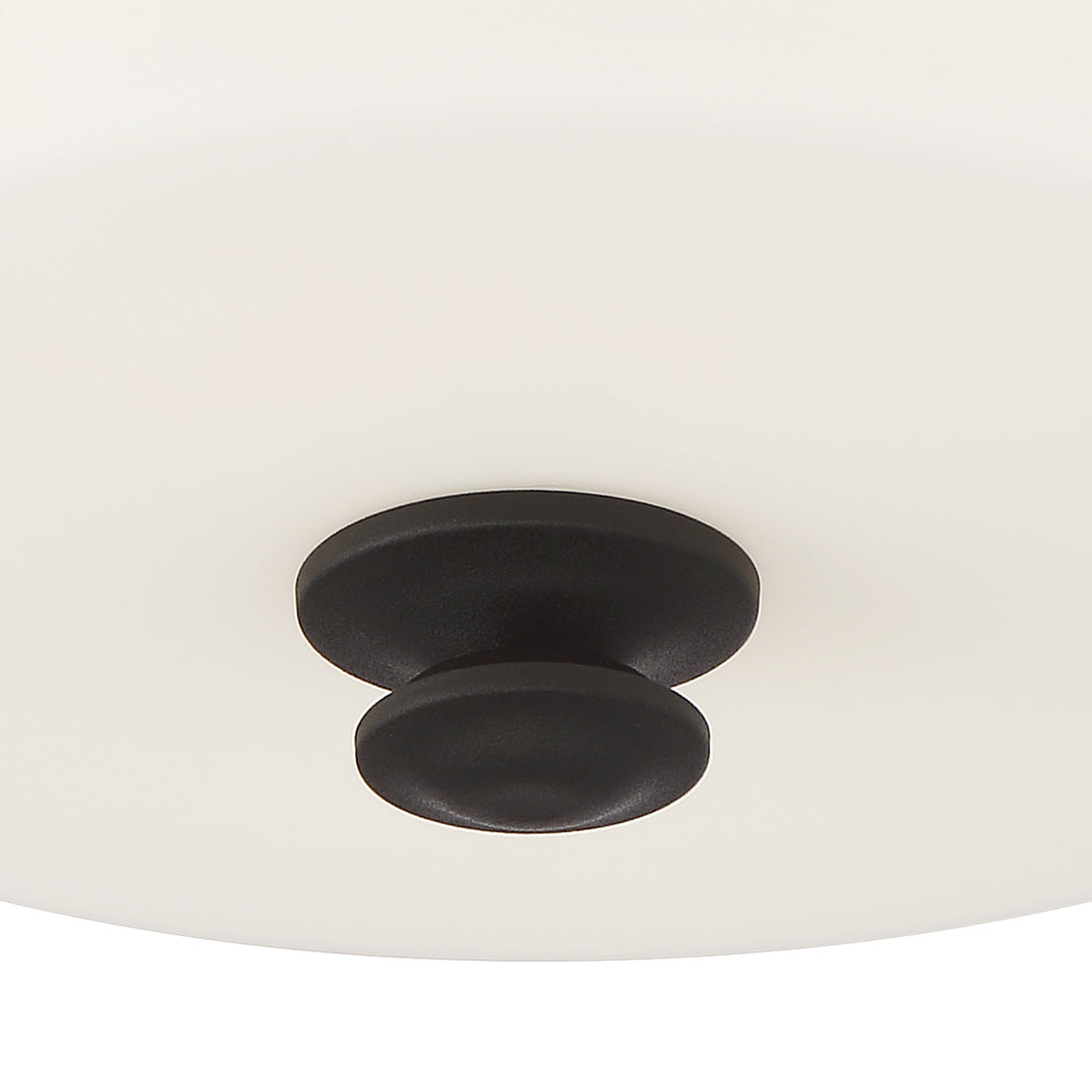 Crystorama Travis 2 Light Black Forged Semi Flush Mount