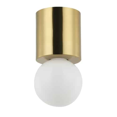 Dainolite 1 Light Aged Brass Flush Mount