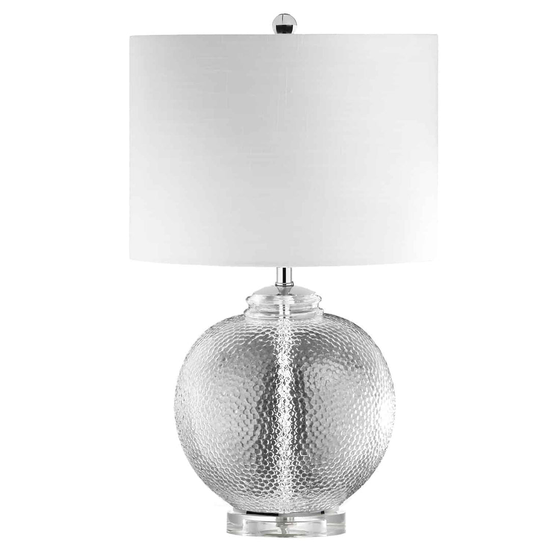 Dainolite 1 Light Incandescent Glass Table Lamp with White Shade