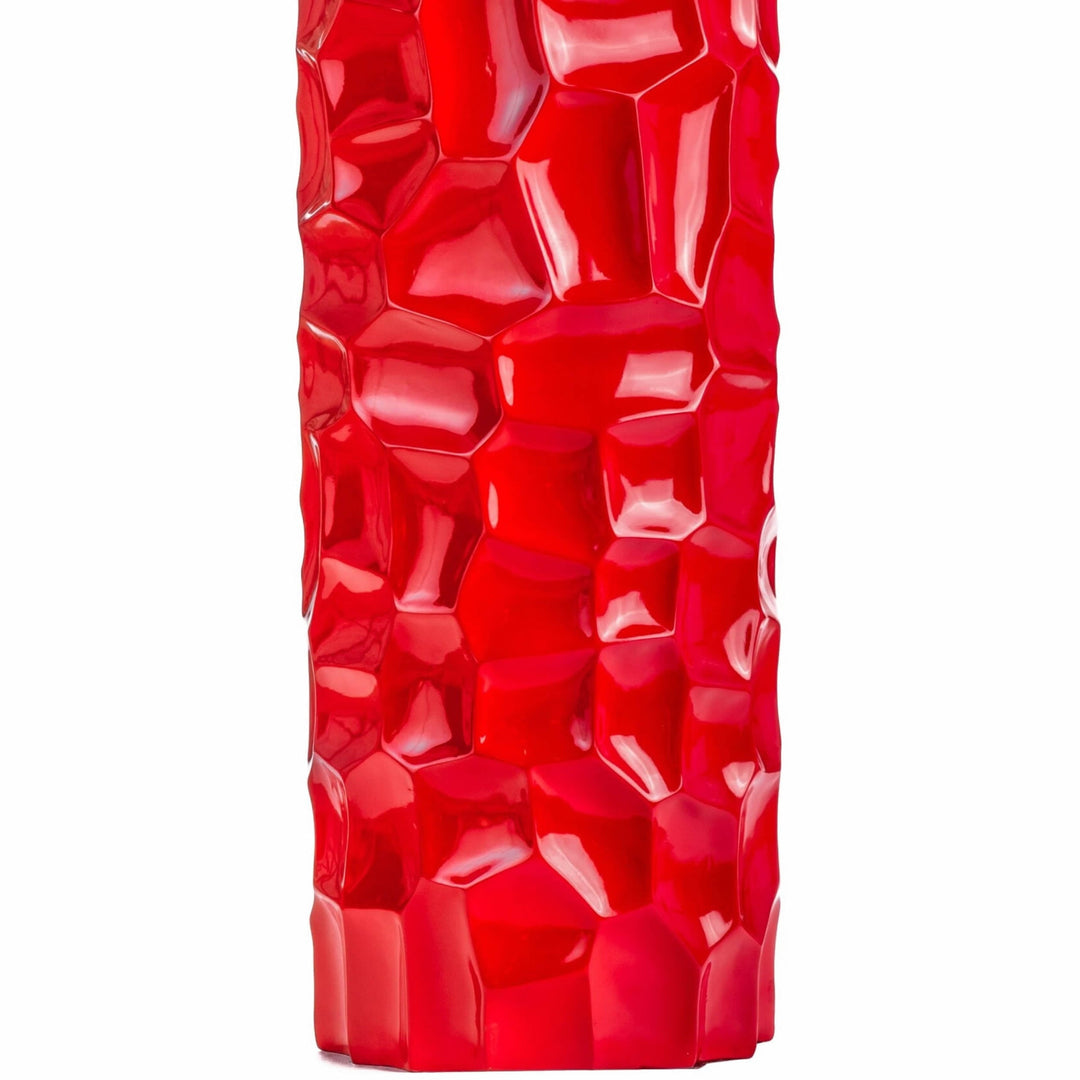 Textured Honeycomb Vase // Red, 52"