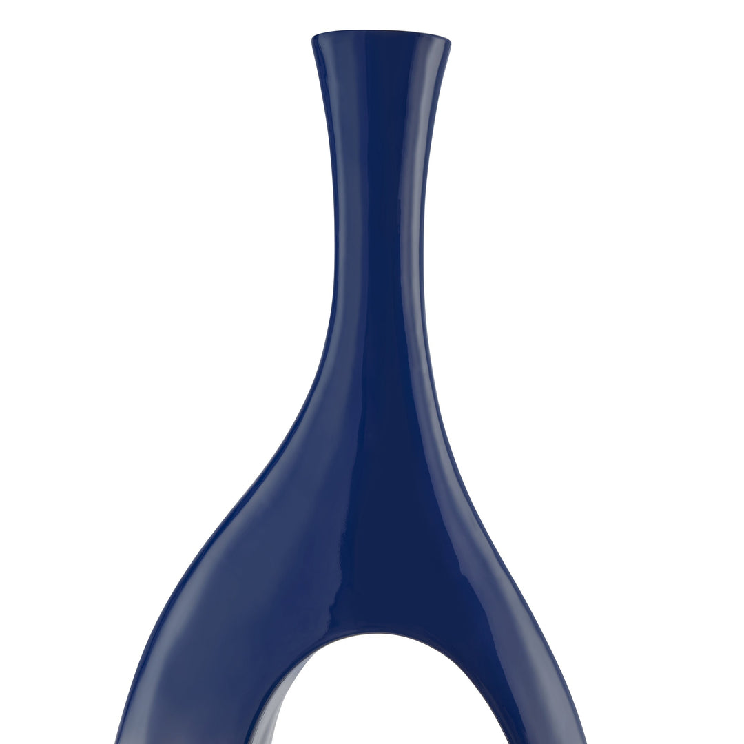 Finesse Decor Trombone Vase // Large Navy Blue