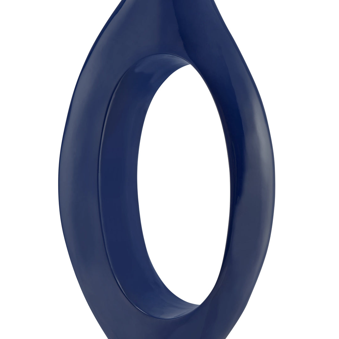 Finesse Decor Trombone Vase // Large Navy Blue