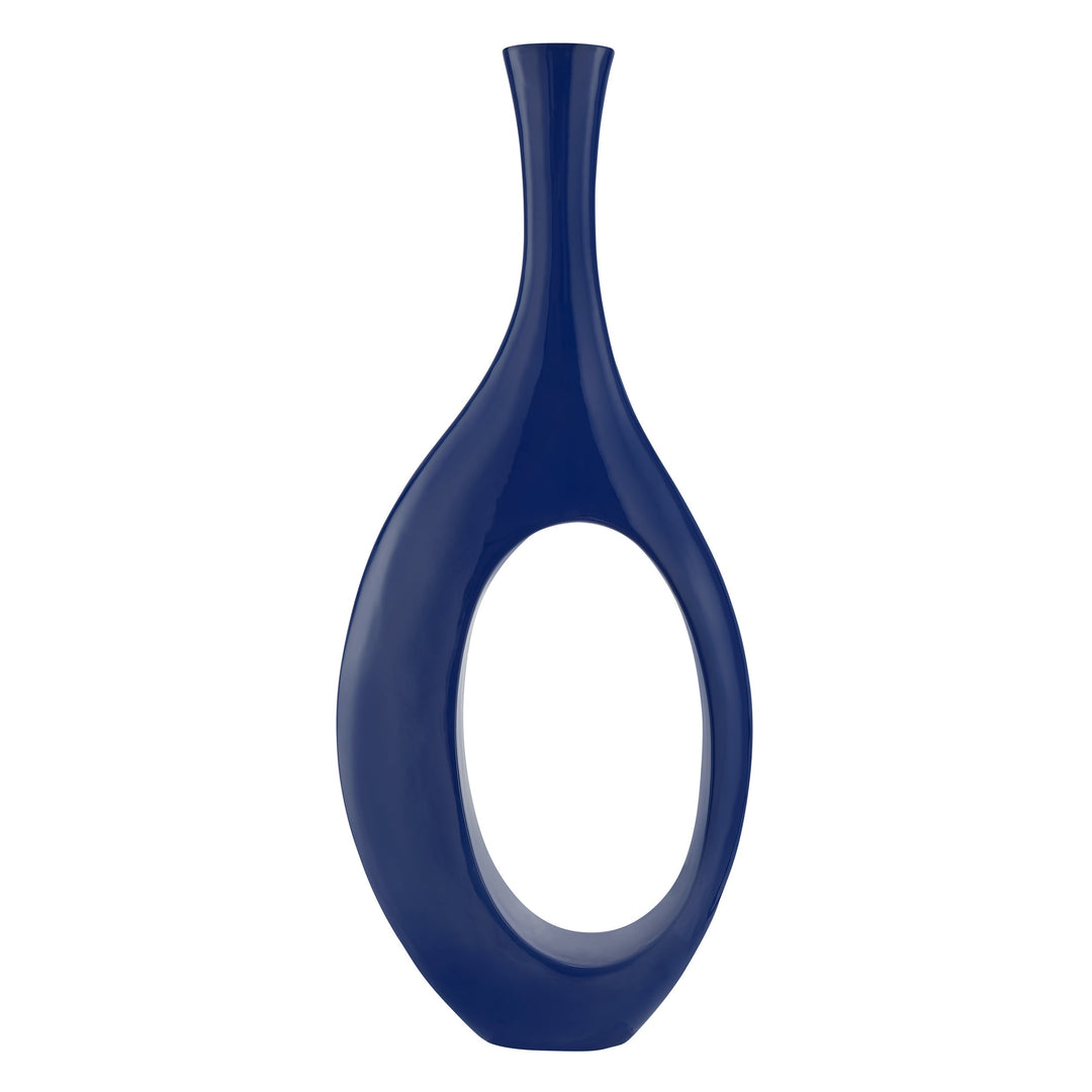 Trombone Vase // Small Navy Blue