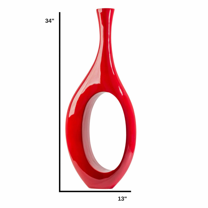 Finesse Decor Trombone Vase // Small Red