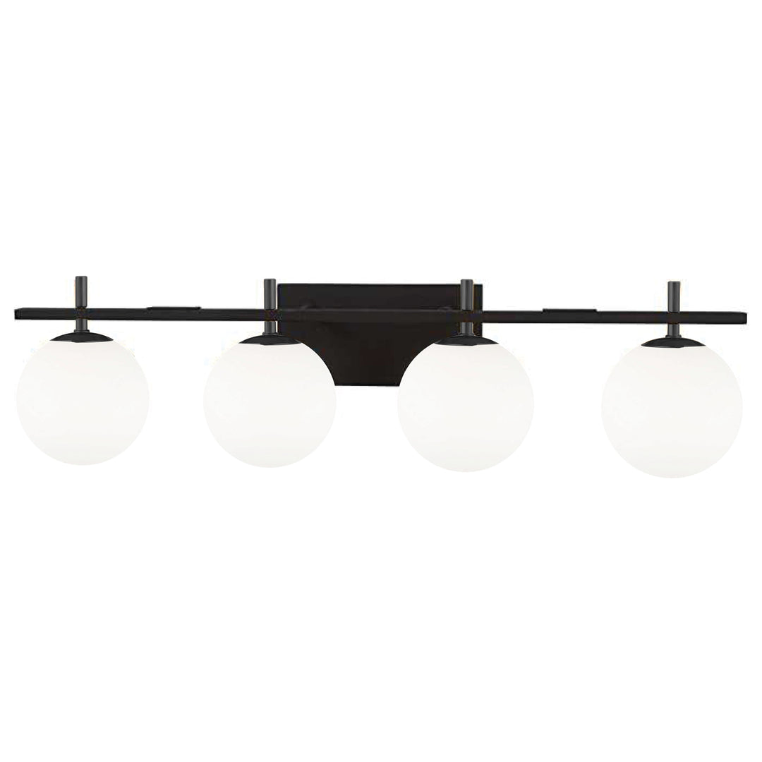 Dainolite 4 Light Halogen Vanity, Matte Black