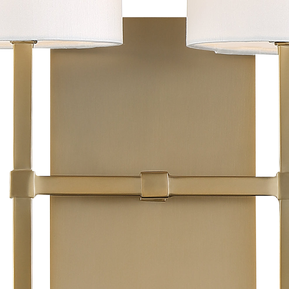 Crystorama Veronica 2 Light Aged Brass Sconce