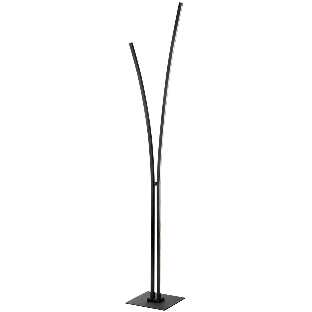 Dainolite 30W Floor Lamp, Matte Black w/ White Acrylic Diffuser