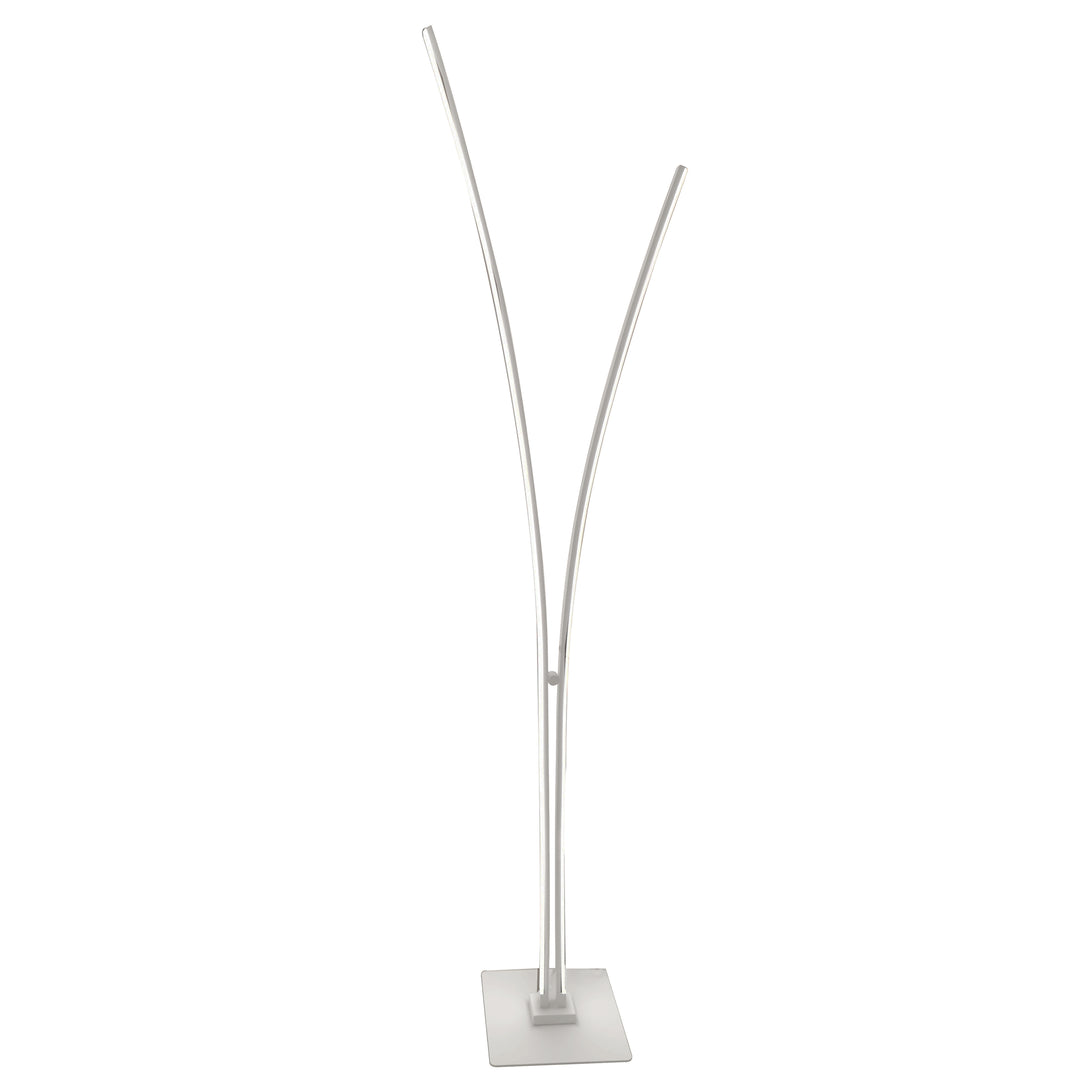 Dainolite 30W Floor Lamp, Matte Black w/ White Acrylic Diffuser