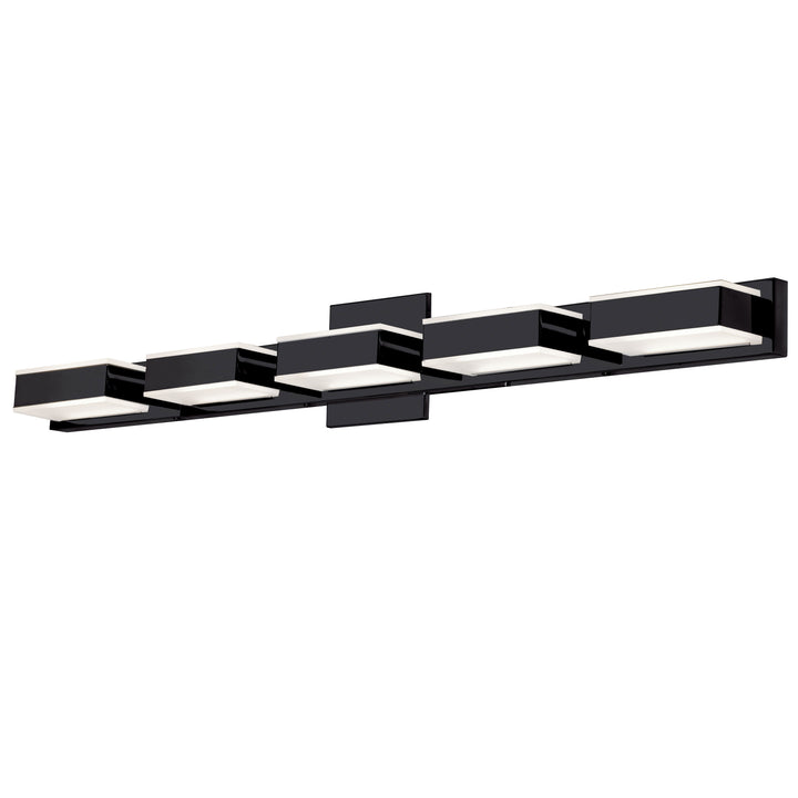 Dainolite 5 Light LED Wall Vanity, Matte Black Finish