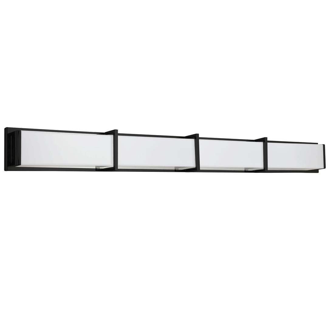 Dainolite 72W Matte Black Vanity Light w/ White Acrylic Diffuser