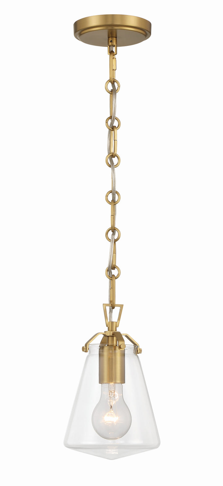 Voss 1 Light Luxe Gold Semi Flush Mount