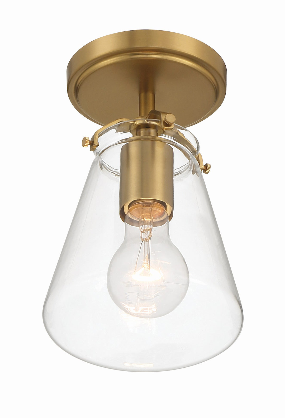 Crystorama Voss 1 Light Luxe Gold Semi Flush Mount