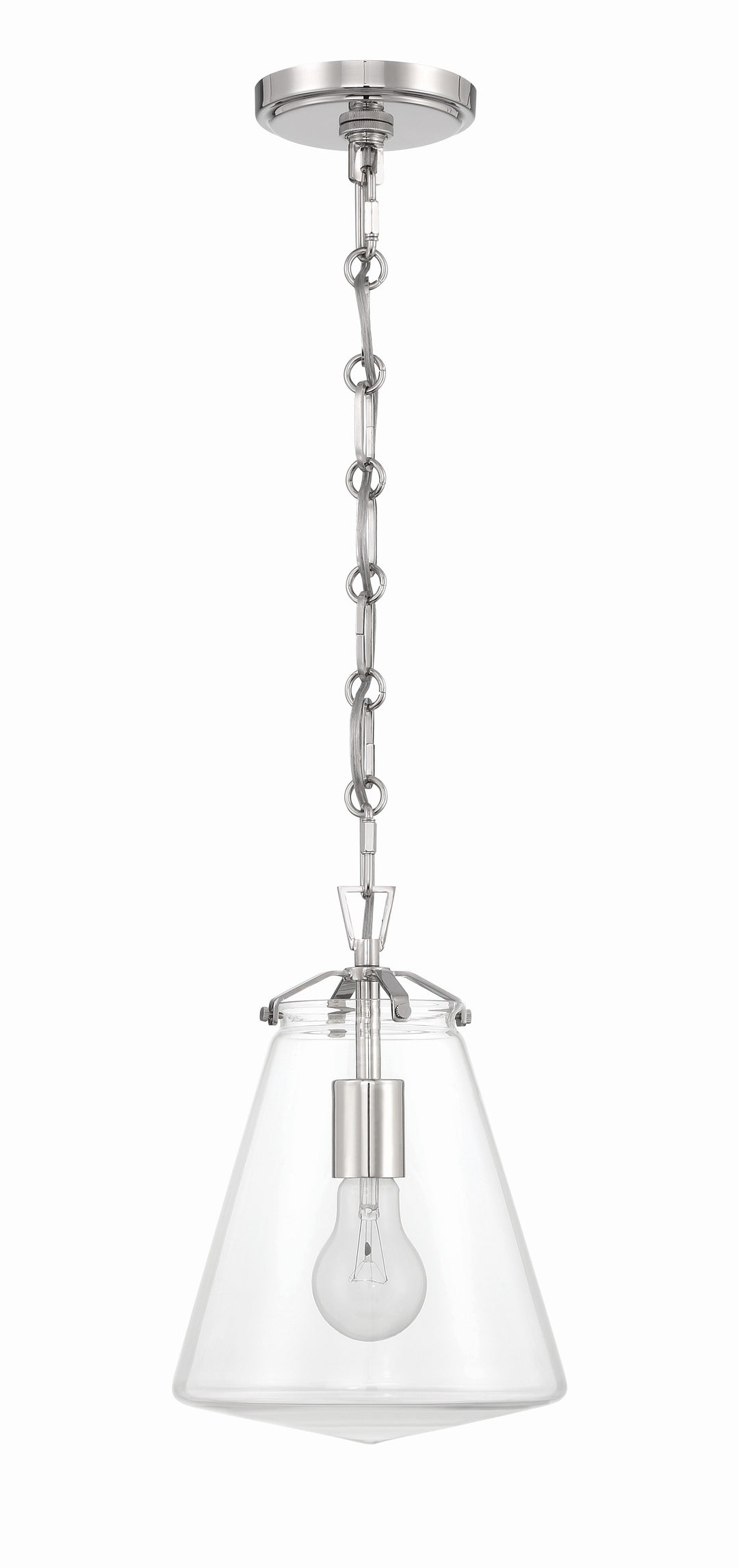 Crystorama Voss 1 Light Luxe Gold Mini Pendant