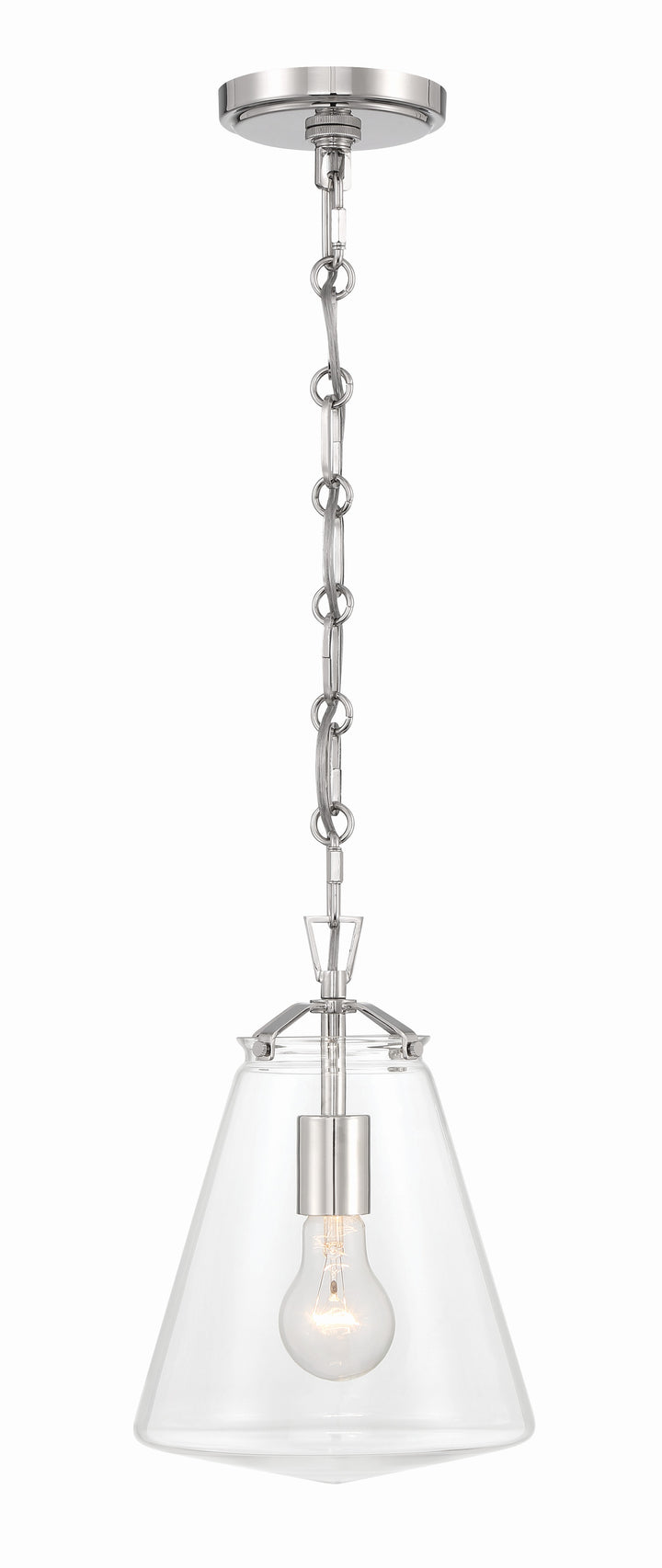 Crystorama Voss 1 Light Luxe Gold Mini Pendant