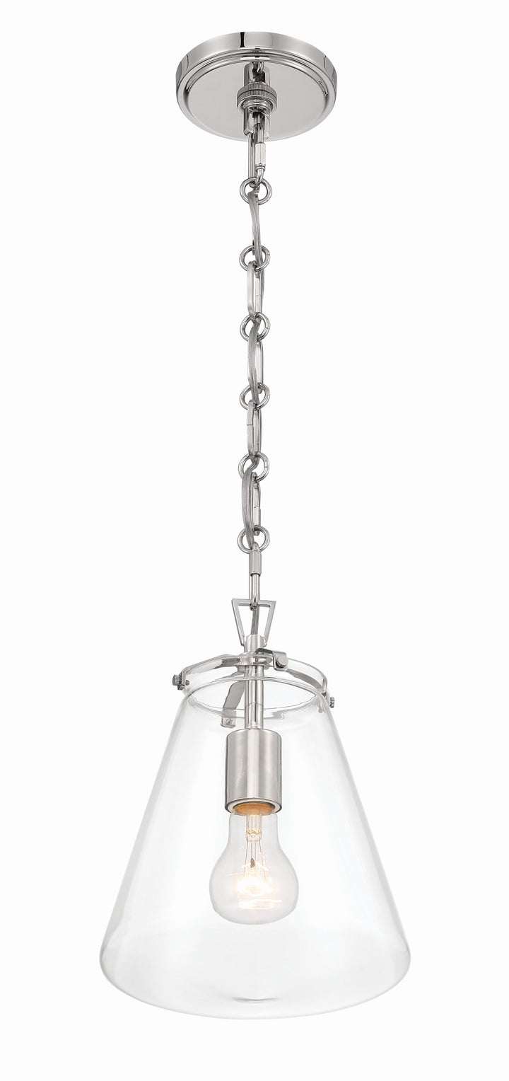 Crystorama Voss 1 Light Luxe Gold Mini Pendant