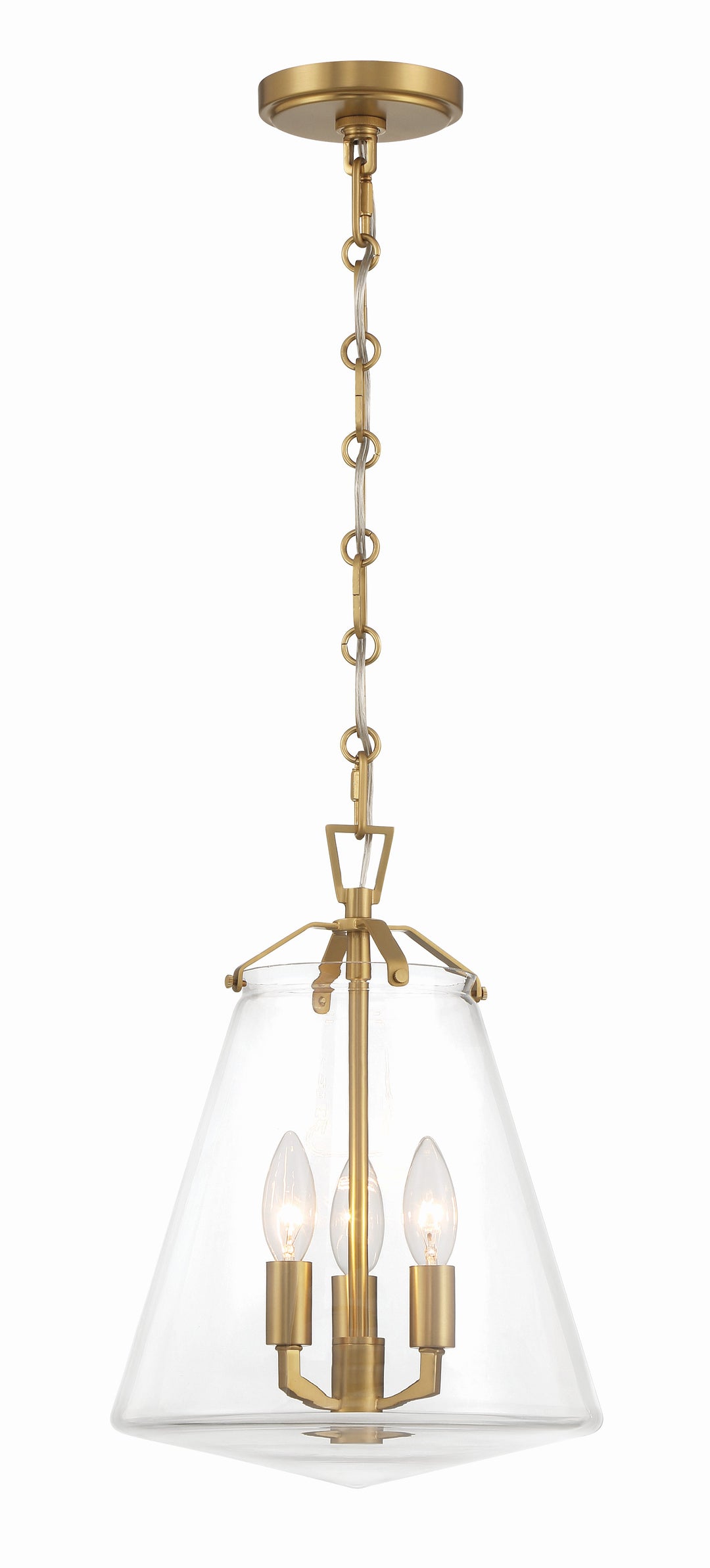 Voss 3 Light Luxe Gold Mini Chandelier