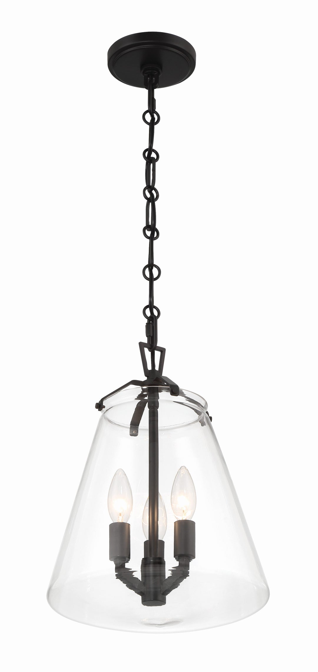 Crystorama Voss 3 Light Luxe Gold Mini Chandelier