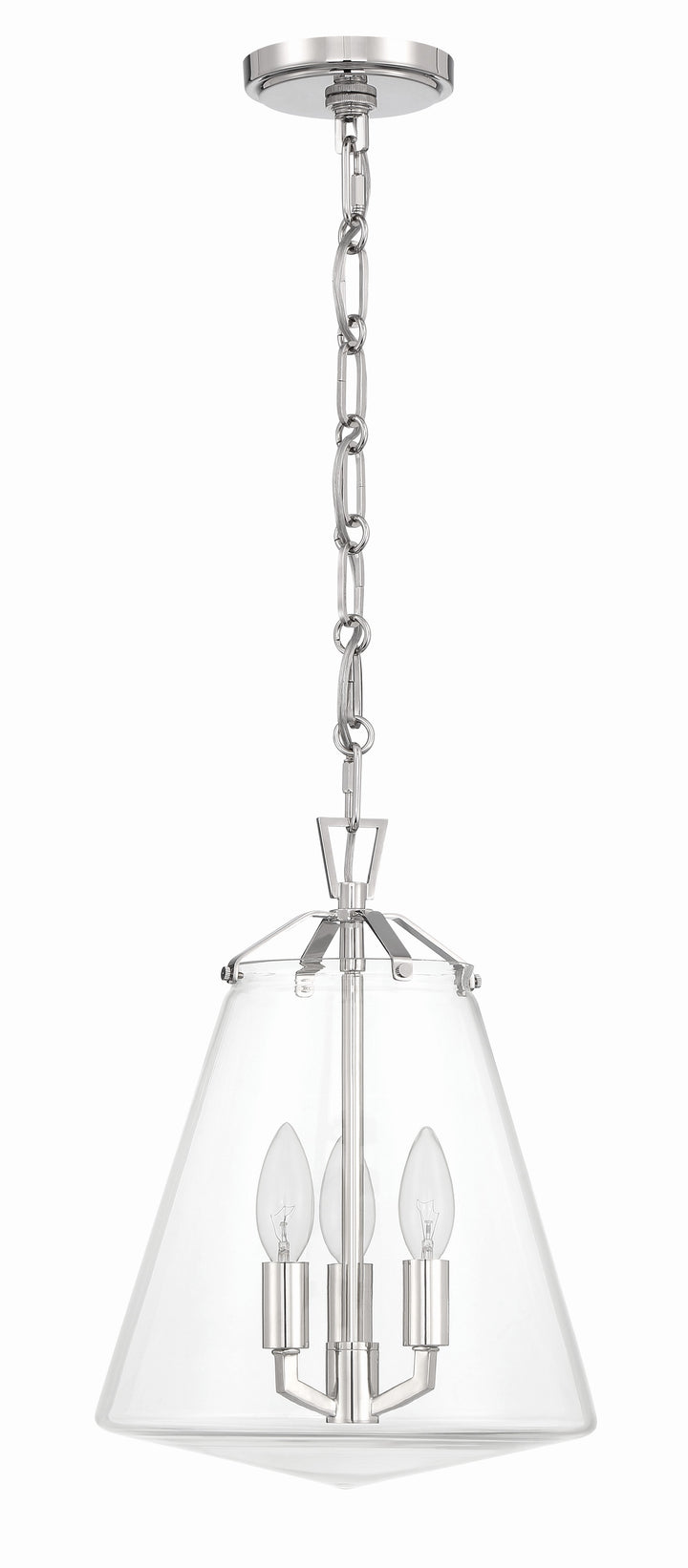 Crystorama Voss 3 Light Luxe Gold Mini Chandelier