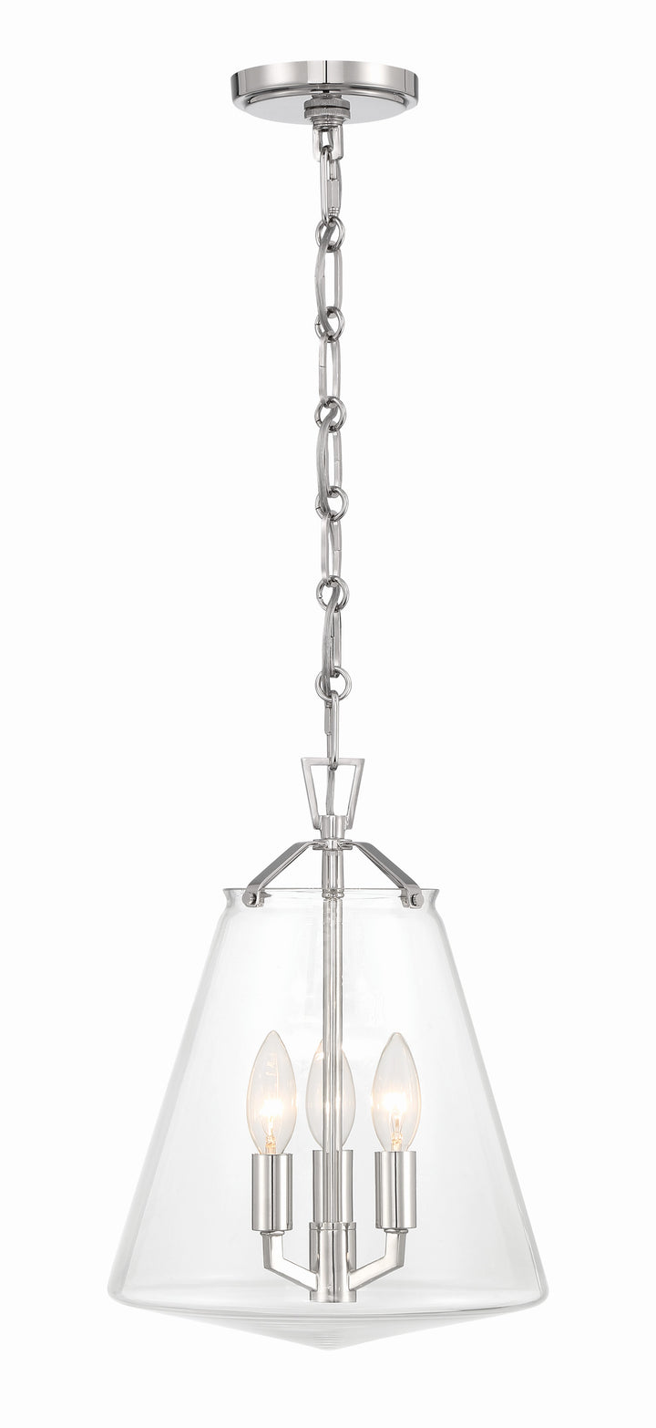 Crystorama Voss 3 Light Luxe Gold Mini Chandelier