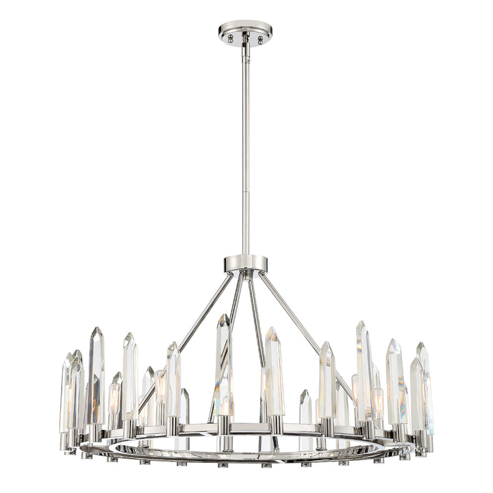 Crystorama Watson 8 Light Polished Nickel Chandelier