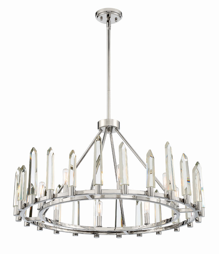 Crystorama Watson 8 Light Polished Nickel Chandelier