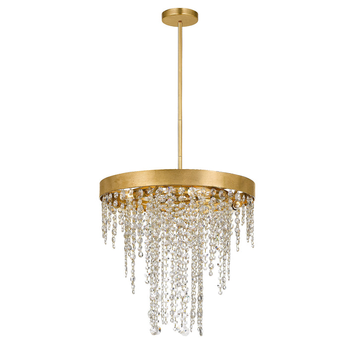 Crystorama Winham 5 Light Antique Gold Crystal Chandelier