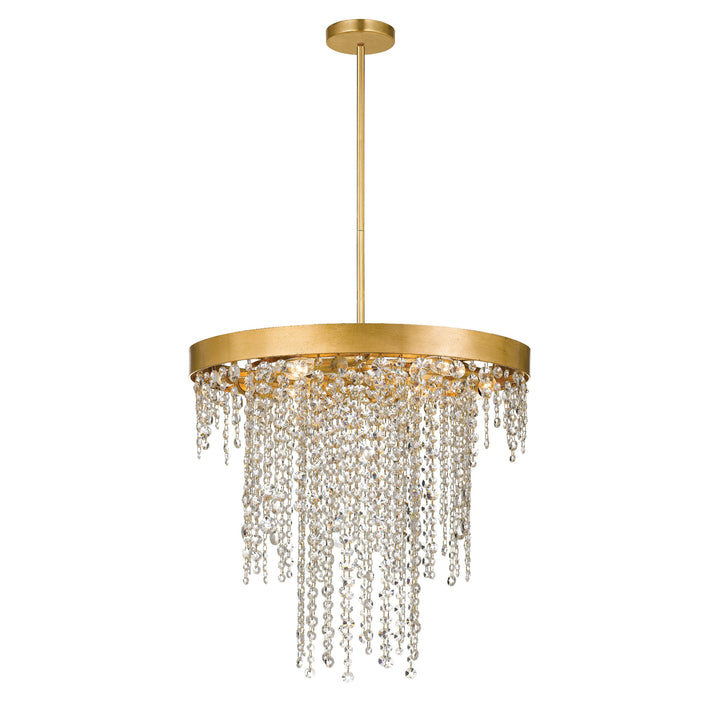 Crystorama Winham 6 Light Antique Gold Crystal Chandelier